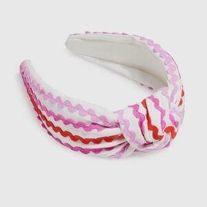 409. The Ric Rac Wavy Pink & Red Summer Headband